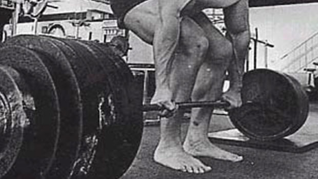 barefoot deadlift