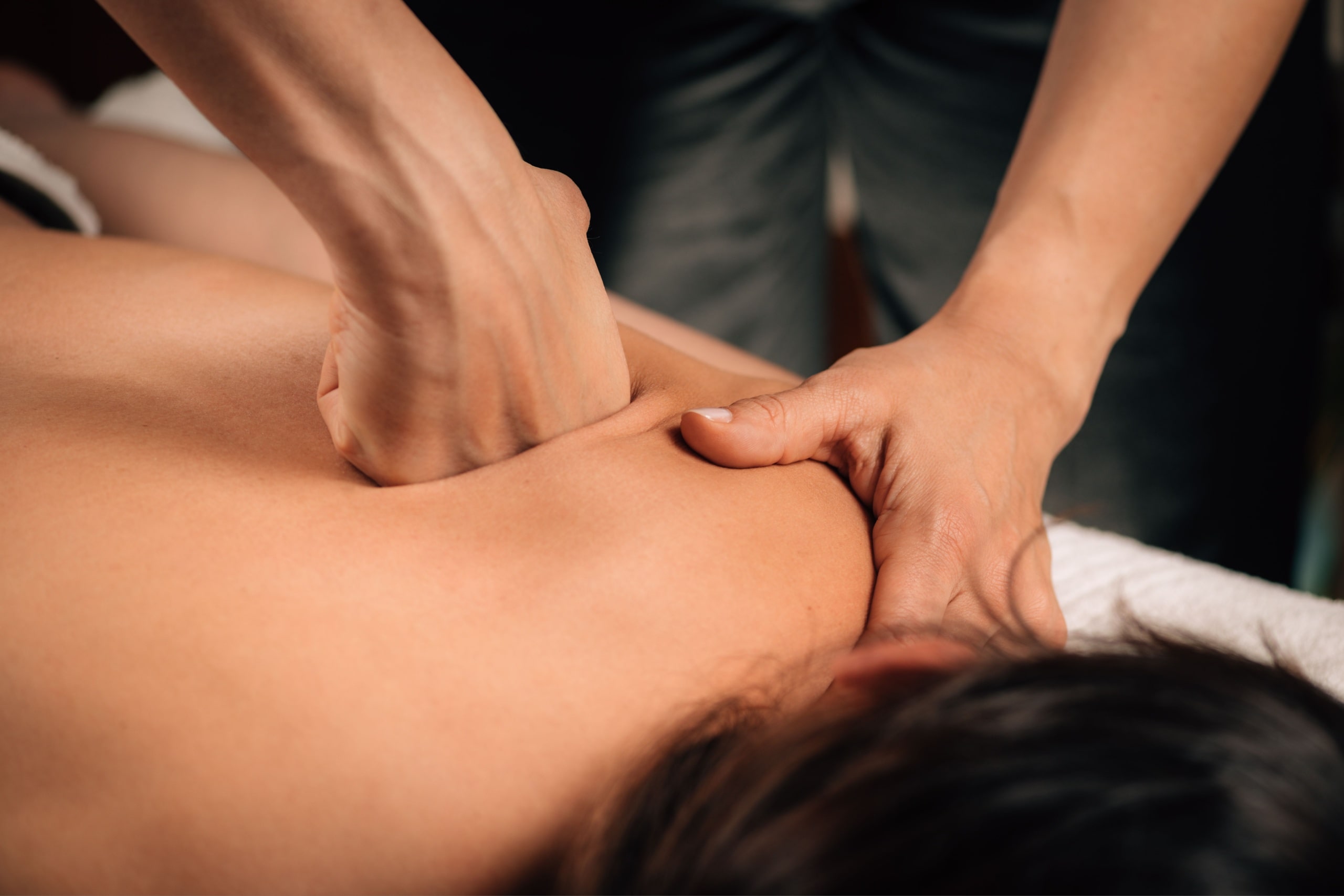 deep massage therapy session